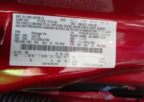 2014 Ford Focus Se from USA, damaged, VIN 1FADP3F2XEL316136